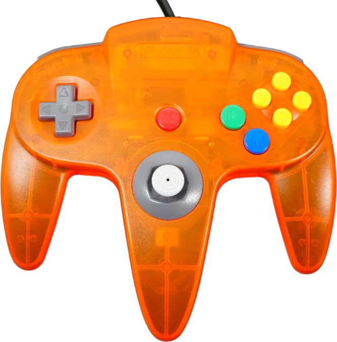 N64 Controller – Daiei Hawks Orange / Black (Clear)