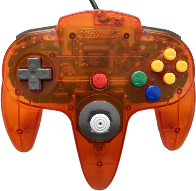 N64 Controller – Fire Orange (Clear) (Funtastic series)