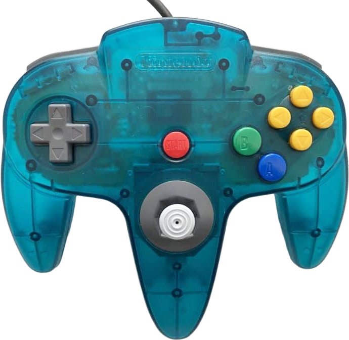 N64 Controller – Ice Blue / White (Clear)