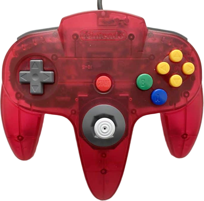 N64 Controller – Watermelon Red / White (Clear)
