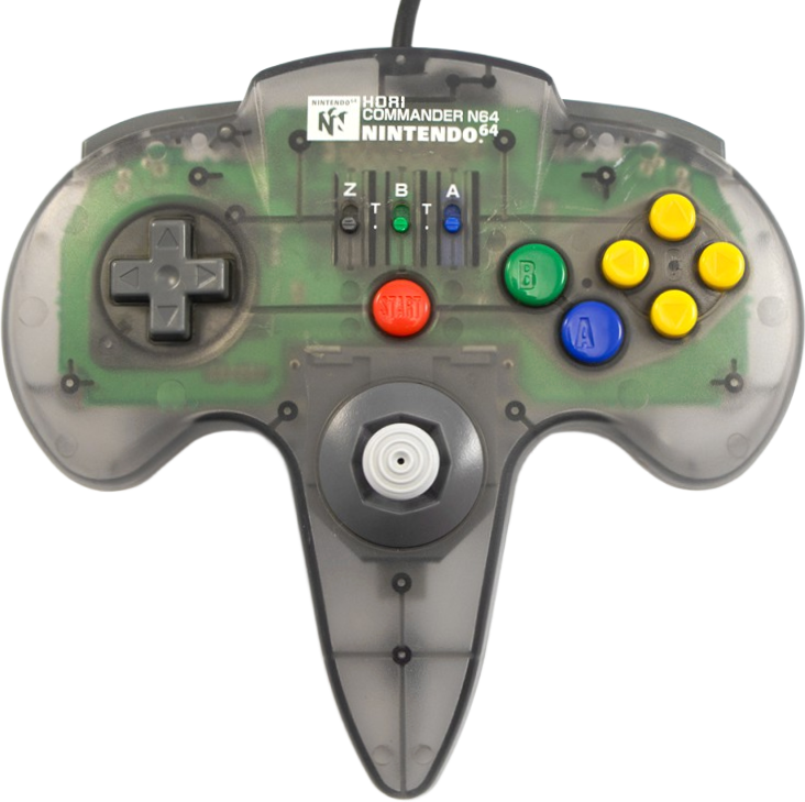 Hori Commander N64 Controller – Clear Black