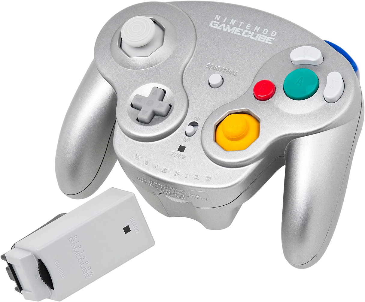 GameCube Wavebird Controller with Receiver – Silver