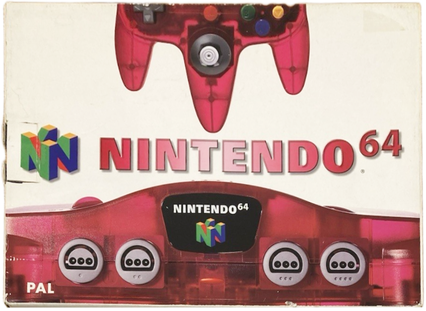 N64 Boxed Console – Watermelon Red (Clear) (Funtastic series)