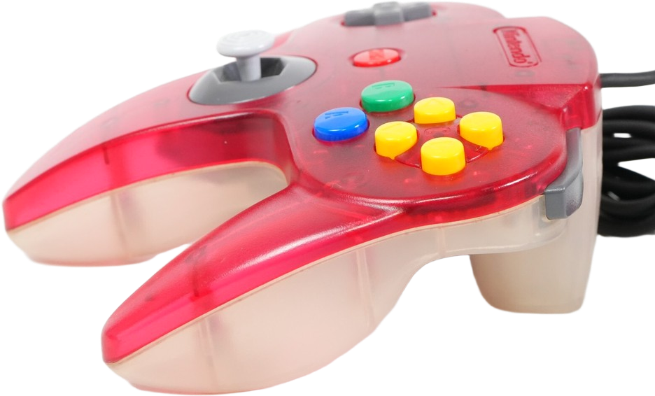 N64 Controller – Watermelon Red / White (Clear)