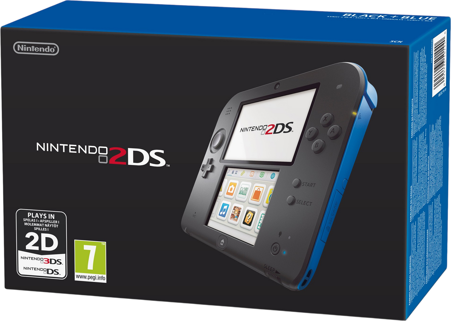 Nintendo 2DS Boxed Console – Black/Blue