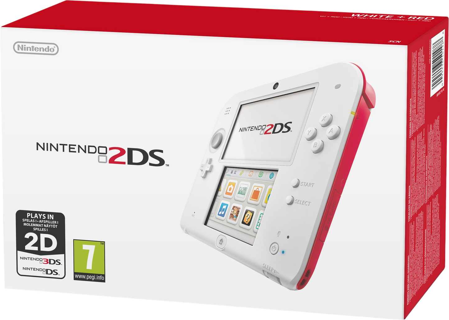 Nintendo 2DS Boxed Console – White/Red