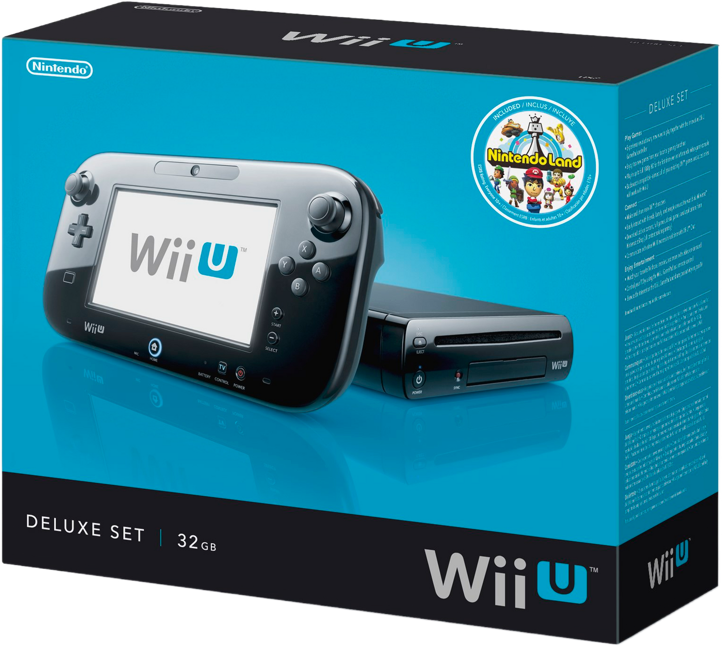 Wii U Boxed Console – Black 32GB (Premium) with Nintendo Land