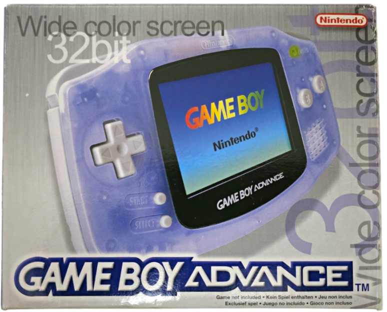 Game Boy Advance Boxed Console – Glacier (Clear Purple)