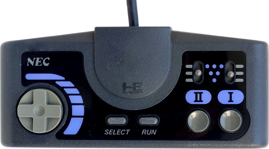 NEC PC Engine Duo Controller – Black/Blue Turbo