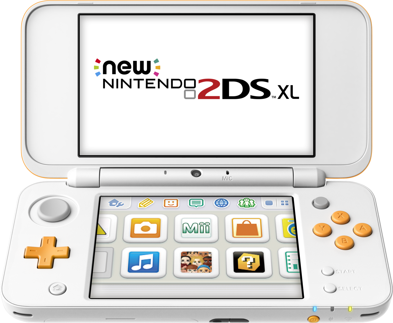 New Nintendo 2DS XL Loose Console – White/Orange