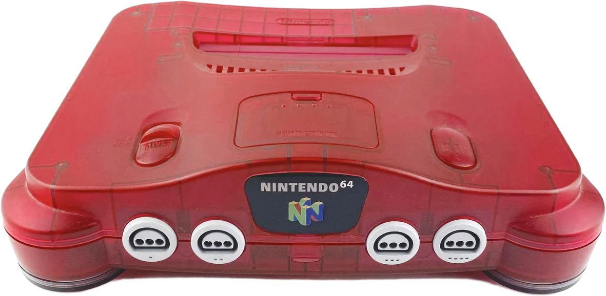 N64 Boxed Console – Watermelon Red (Clear) (Funtastic series)