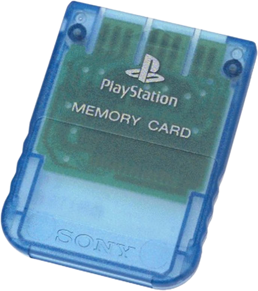 Playstation Memory Card – Clear Ocean Blue