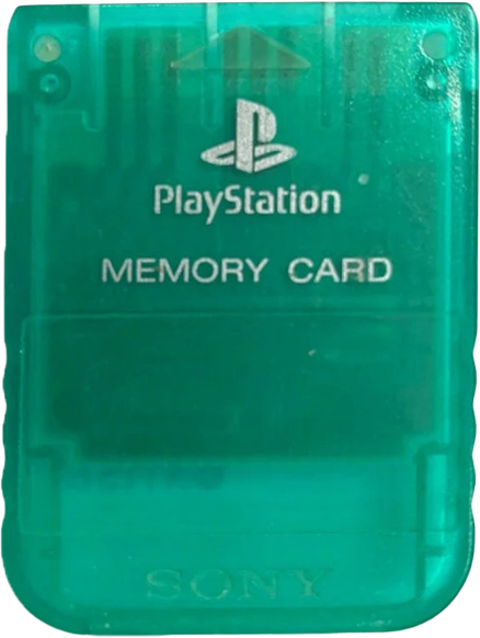 Playstation Memory Card – Clear Emerald Green