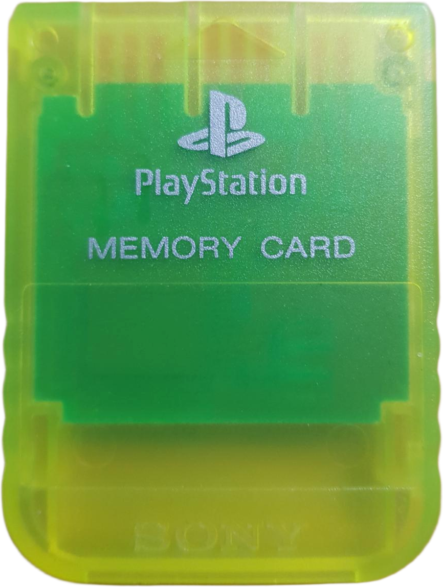 Playstation Memory Card – Clear Lemon Yellow