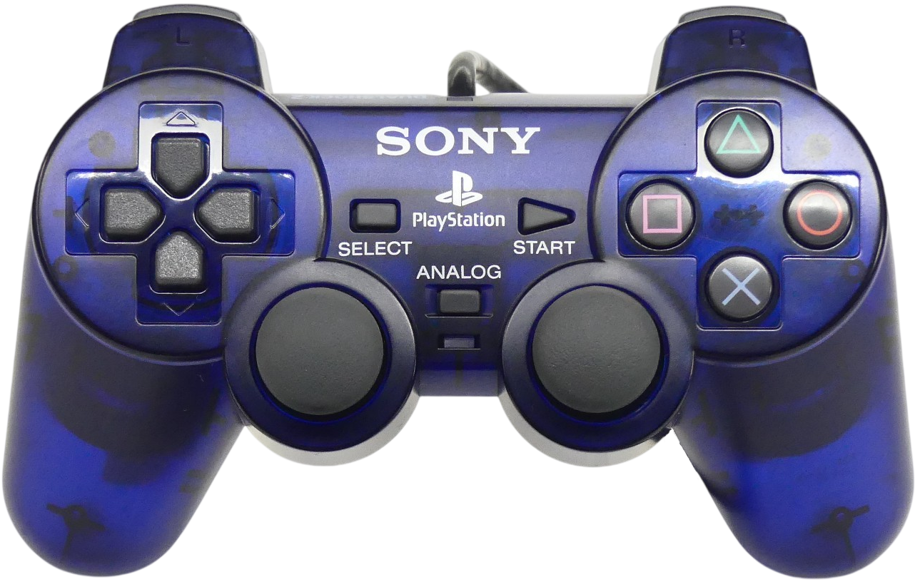 PS2 DualShock Controller – Midnight Blue (Clear)
