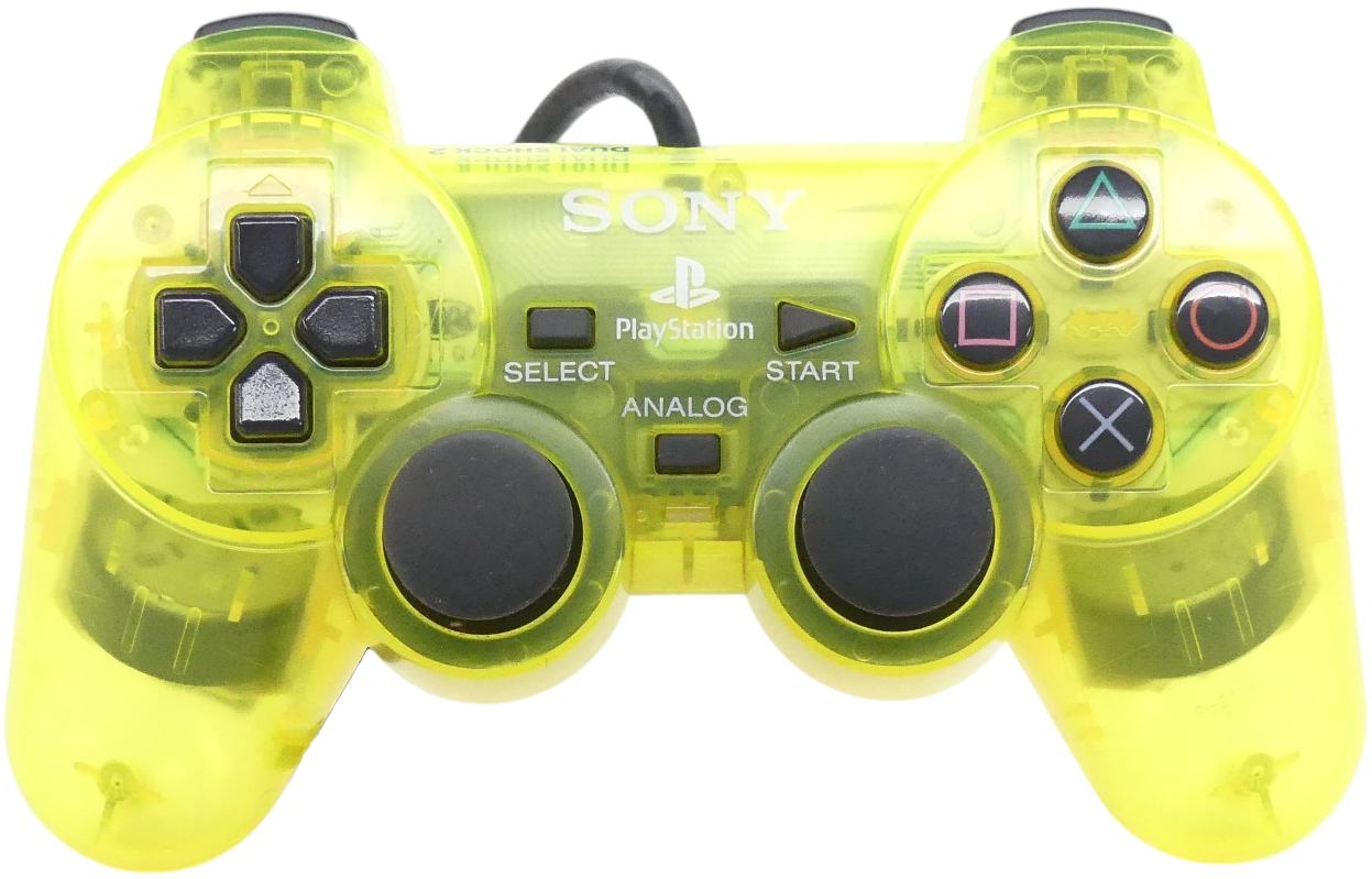 PS2 DualShock Controller – Lemon Yellow (Clear Yellow)