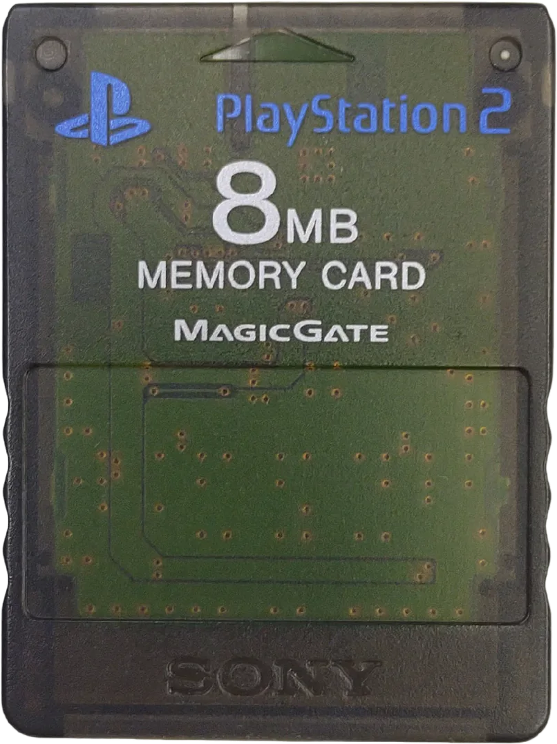 PS2 Memory Card – Clear Black