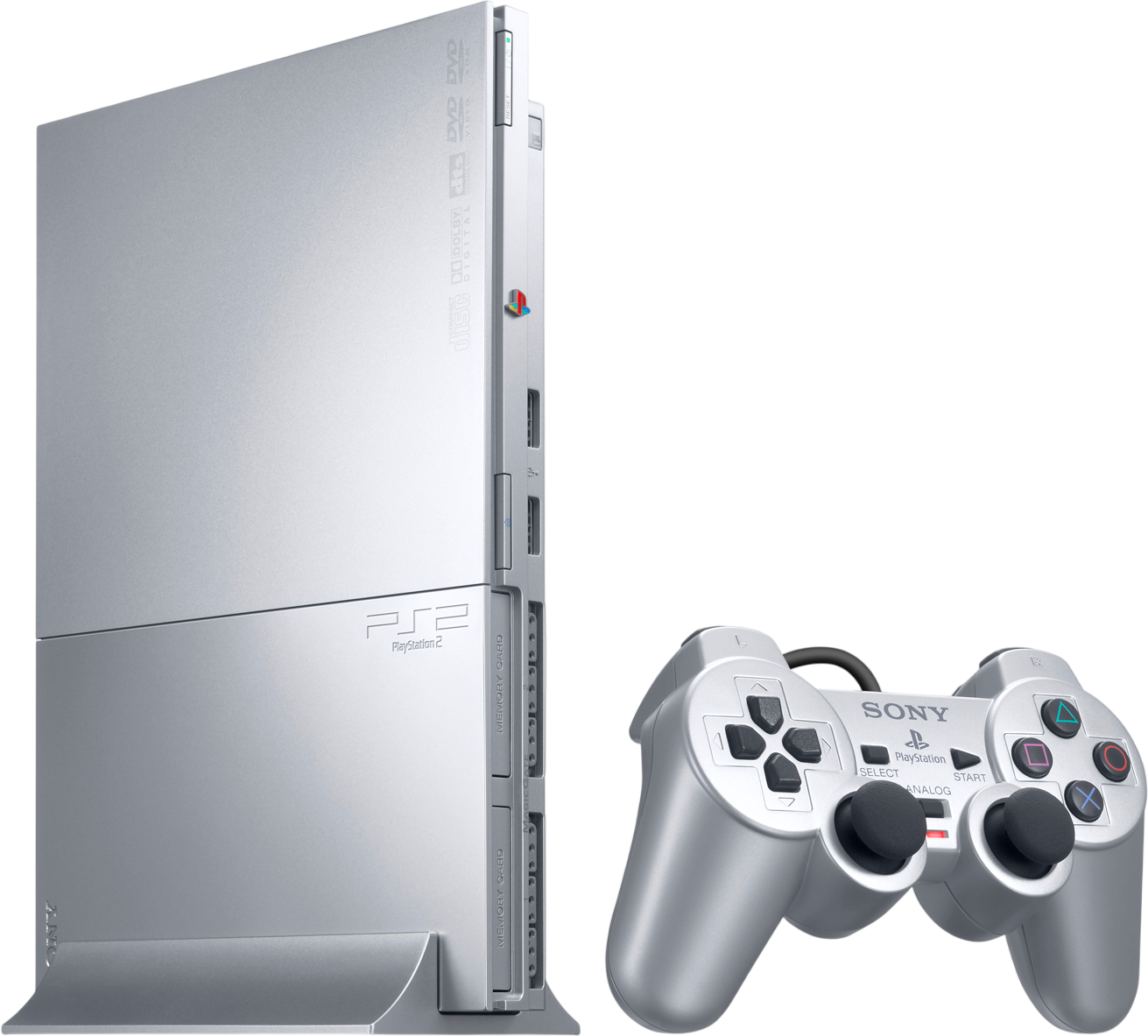 PS2 Slimline Loose Console – Silver – Japanese