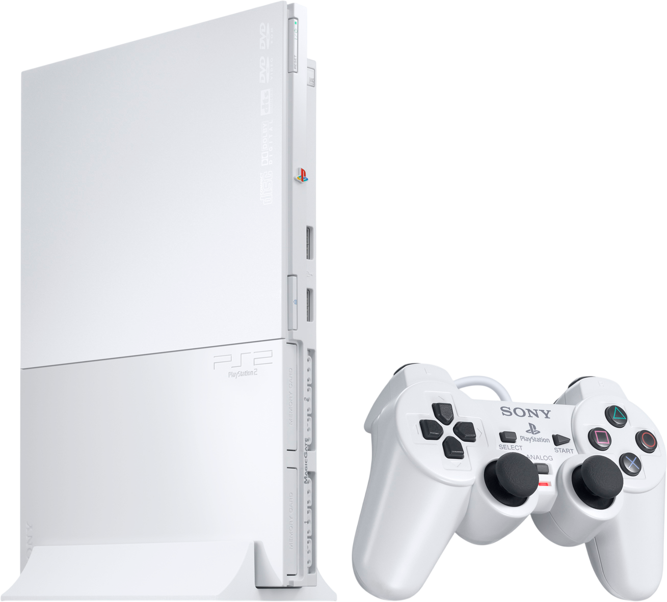 PS2 Slimline Loose Console – White