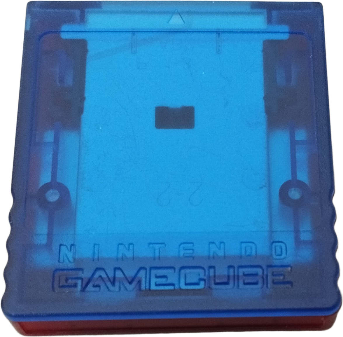 GameCube Memory Card – Clear Red and Blue Pokemon Box Ruby and Sapphire  (59 Blocks)