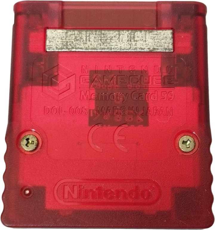 GameCube Memory Card – Clear Red and Blue Pokemon Box Ruby and Sapphire  (59 Blocks)