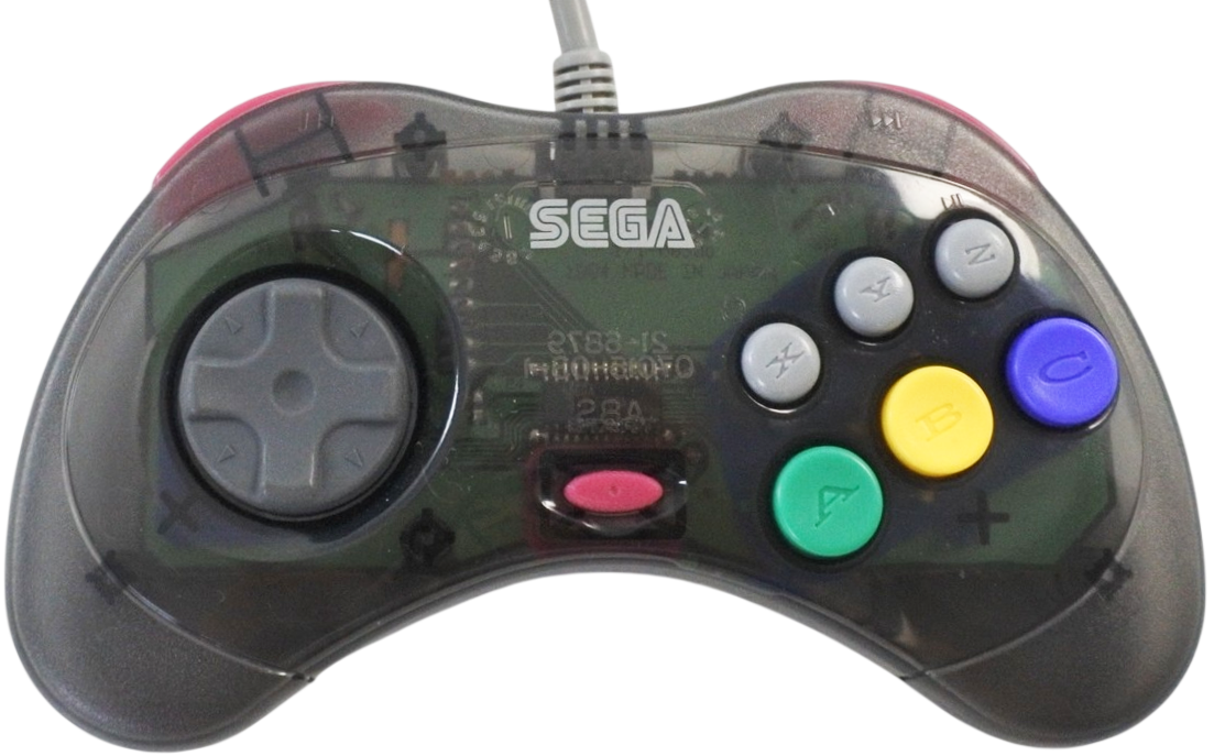 Sega Saturn Controller – Clear Black