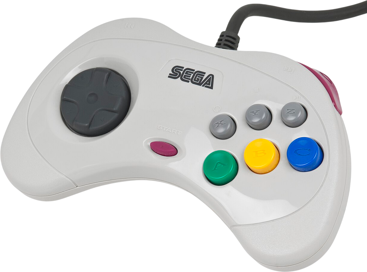 Sega Saturn Controller – Light Grey